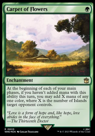 (820) Magic The Gathering Universes Beyond: Doctor Who: Extras Single: Carpet of Flowers (V.2) Holo Rare