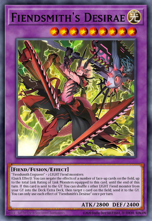 (056) YuGiOh TCG RA04: Quarter Century Stampede Single: Fiendsmith's Desirae (V.4 - Platinum Secret Rare)  Platinum Secret Rare