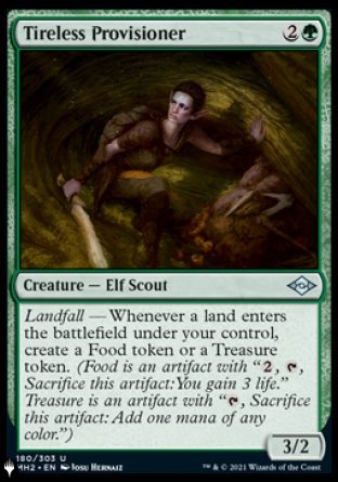 (180) Magic The Gathering The List Single: Tireless Provisioner  Uncommon