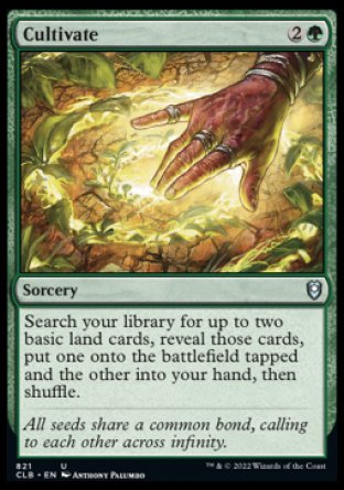 (821) Magic The Gathering Commander Legends: Battle for Baldur's Gate: Extras Single: Cultivate  Uncommon