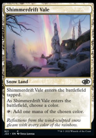 (821) Magic The Gathering Jumpstart 2022 Single: Shimmerdrift Vale  Common
