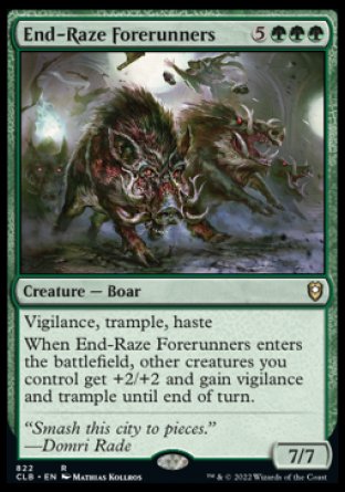 (822) Magic The Gathering Commander Legends: Battle for Baldur's Gate: Extras Single: End-Raze Forerunners  Rare