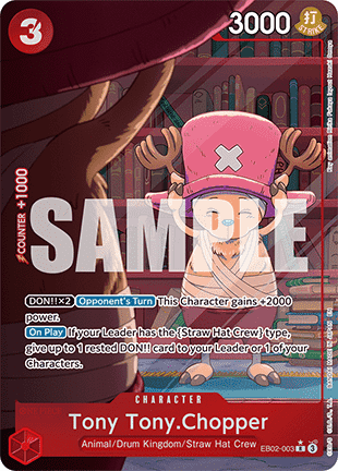 (003) One Piece TCG EB02: Anime 25th Collection Single: Tony Tony.Chopper (EB02-003) (V.2)  Alternate Art