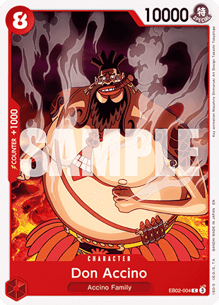 (004) One Piece TCG EB02: Anime 25th Collection Single: Don Accino (EB02-004)  Common