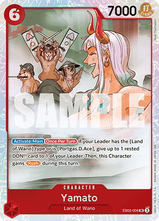 (005) One Piece TCG EB02: Anime 25th Collection Single: Yamato (EB02-006) (V.1)  Super Rare