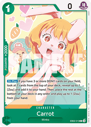 (013) One Piece TCG EB02: Anime 25th Collection Single: Carrot (EB02-013)  Common