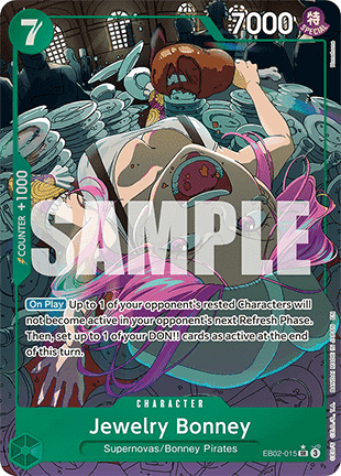 (015) One Piece TCG EB02: Anime 25th Collection Single: Jewelry Bonney (EB02-015) (V.2)  Alternate Art