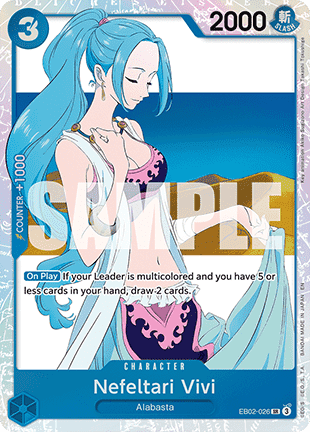 (026) One Piece TCG EB02: Anime 25th Collection Single: Nefeltari Vivi (EB02-026) (V.1)  Super Rare