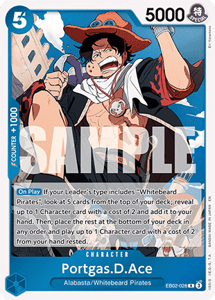 (028) One Piece TCG EB02: Anime 25th Collection Single: Portgas.D.Ace (EB02-028)  Rare