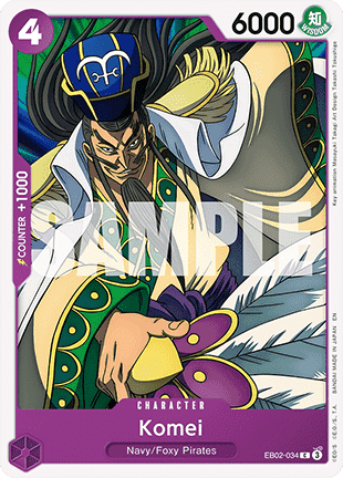 (034) One Piece TCG EB02: Anime 25th Collection Single: Komei (EB02-034)  Common