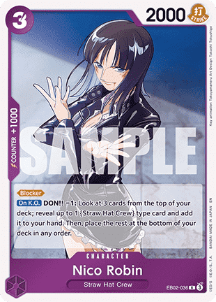 (036) One Piece TCG EB02: Anime 25th Collection Single: Nico Robin (EB02-036) (V.1)  Rare