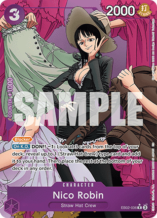 (036) One Piece TCG EB02: Anime 25th Collection Single: Nico Robin (EB02-036) (V.2)  Alternate Art