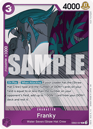 (037) One Piece TCG EB02: Anime 25th Collection Single: Franky (EB02-037)  Rare