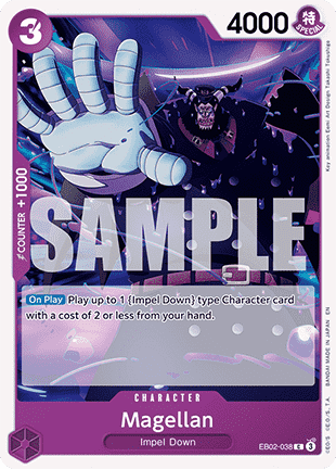 (038) One Piece TCG EB02: Anime 25th Collection Single: Magellan (EB02-038)  Common