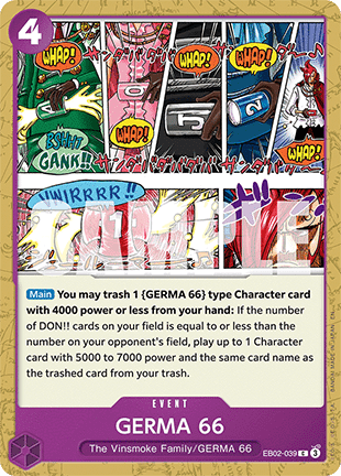 (039) One Piece TCG EB02: Anime 25th Collection Single: GERMA 66 (EB02-039)  Common