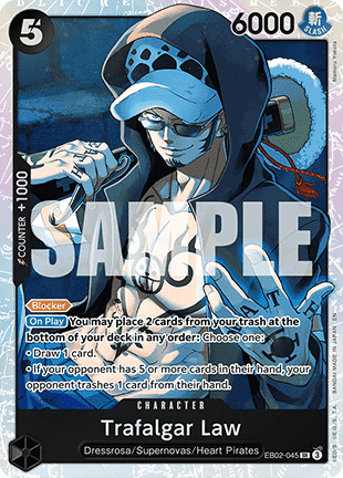 (045) One Piece TCG EB02: Anime 25th Collection Single: Trafalgar Law (EB02-045) (V.1)  Super Rare