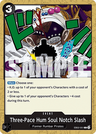 (051) One Piece TCG EB02: Anime 25th Collection Single: Three-Pace Hum Soul Notch Slash (EB02-051)  Common