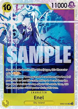 (052) One Piece TCG EB02: Anime 25th Collection Single: Enel (EB02-052) (V.1)  Super Rare