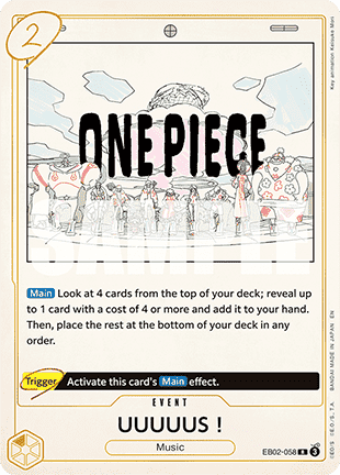 (058) One Piece TCG EB02: Anime 25th Collection Single: UUUUUS! (EB02-058)  Rare