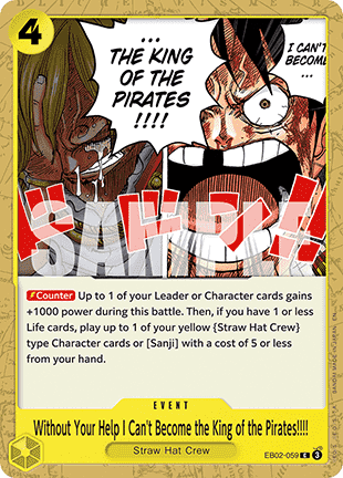 (059) One Piece TCG EB02: Anime 25th Collection Single: Without Your Help I Can't Become the King of the Pirates!!!! (EB02-059)  Common