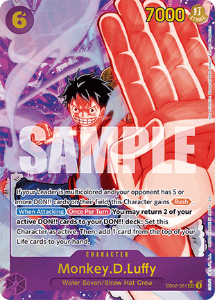 (061) One Piece TCG EB02: Anime 25th Collection Single: Monkey.D.Luffy (EB02-061) (V.2)  Alternate Art