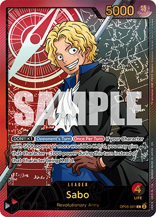 (OP05-001) One Piece TCG EB02: Anime 25th Collection Single: Sabo (OP05-001)  Special Rare