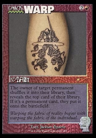 (823) Magic The Gathering Secret Lair Drop Series Single: Chaos Warp (V.2)  Rare