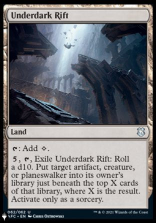 (062) Magic The Gathering The List Single: Underdark Rift  Uncommon