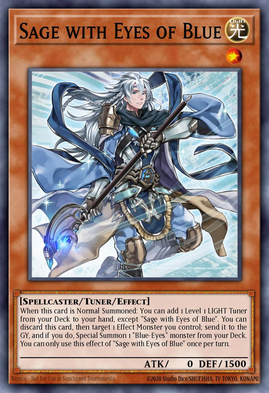 (266) YuGiOh TCG RA04: Quarter Century Stampede Single: Sage with Eyes of Blue (V.1 - Platinum Secret Rare)  Platinum Secret Rare