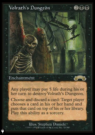 (078) Magic The Gathering The List Single: Volrath's Dungeon  Rare
