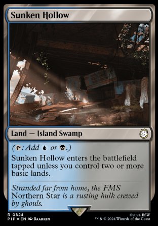 (824) Magic The Gathering Universes Beyond: Fallout: Extras Single: Sunken Hollow (V.2)  Rare