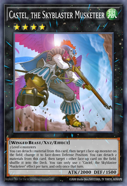 (230) YuGiOh TCG RA04: Quarter Century Stampede Single: Castel, the Skyblaster Musketeer (V.1 - Platinum Secret Rare)  Platinum Secret Rare