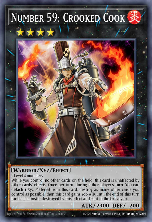 (121) YuGiOh TCG DLCS: Dragons of Legend: The Complete Series Single: Number 59: Crooked Cook  Common
