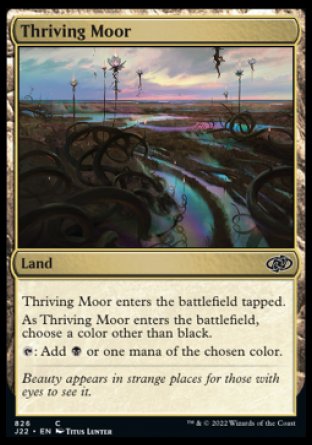 (826) Magic The Gathering Jumpstart 2022 Single: Thriving Moor Holo Common
