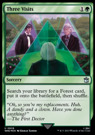 (826) Magic The Gathering Universes Beyond: Doctor Who: Extras Single: Three Visits  Uncommon