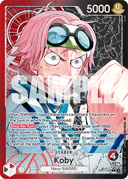 (001) One Piece TCG OP11: A Fist of Divine Speed Single: Koby (OP11-001) (V.2)  Alternate Art