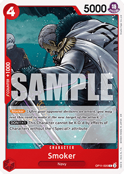 (005) One Piece TCG OP11: A Fist of Divine Speed Single: Smoker (OP11-005)  Common