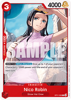 (009) One Piece TCG OP11: A Fist of Divine Speed Single: Nico Robin (OP11-009)  Common