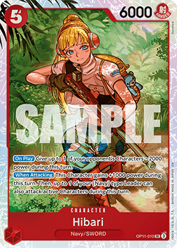 (010) One Piece TCG OP11: A Fist of Divine Speed Single: Hibari (OP11-010) (V.1)  Super Rare