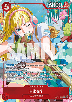 (010) One Piece TCG OP11: A Fist of Divine Speed Single: Hibari (OP11-010) (V.2)  Alternate Art