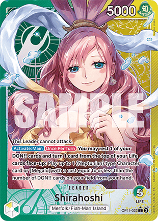 (022) One Piece TCG OP11: A Fist of Divine Speed Single: Shirahoshi (OP11-022) (V.2)  Alternate Art