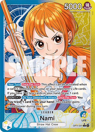 (041) One Piece TCG OP11: A Fist of Divine Speed Single: Nami (OP11-041) (V.2)  Alternate Art