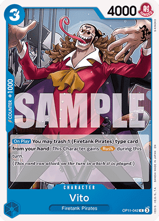 (042) One Piece TCG OP11: A Fist of Divine Speed Single: Vito (OP11-042)  Common