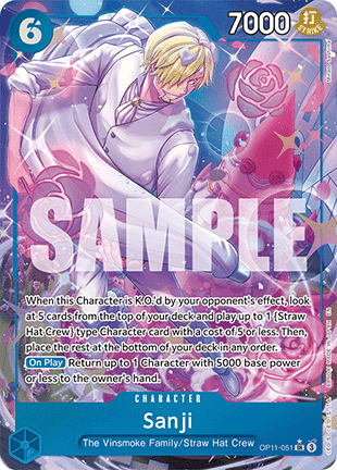 (051) One Piece TCG OP11: A Fist of Divine Speed Single: Sanji (OP11-051) (V.2)  Alternate Art