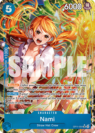 (054) One Piece TCG OP11: A Fist of Divine Speed Single: Nami (OP11-054) (V.2)  Alternate Art