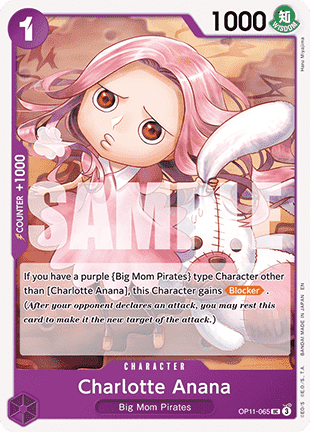 (065) One Piece TCG OP11: A Fist of Divine Speed Single: Charlotte Anana (OP11-065)  Uncommon