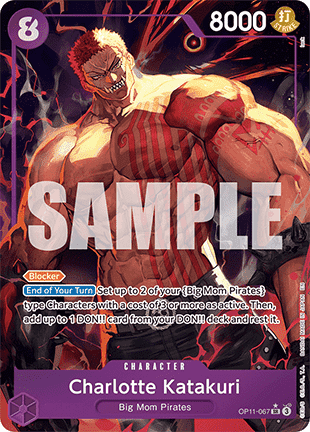 (067) One Piece TCG OP11: A Fist of Divine Speed Single: Charlotte Katakuri (OP11-067) (V.2)  Alternate Art