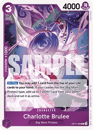 (069) One Piece TCG OP11: A Fist of Divine Speed Single: Charlotte Brulee (OP11-069)  Rare