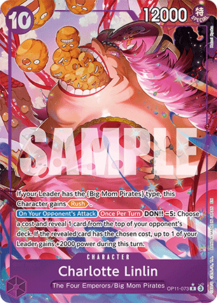 (073) One Piece TCG OP11: A Fist of Divine Speed Single: Charlotte Linlin (OP11-073) (V.2)  Alternate Art