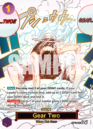 (080) One Piece TCG OP11: A Fist of Divine Speed Single: Gear Two (OP11-080) (V.2)  Alternate Art